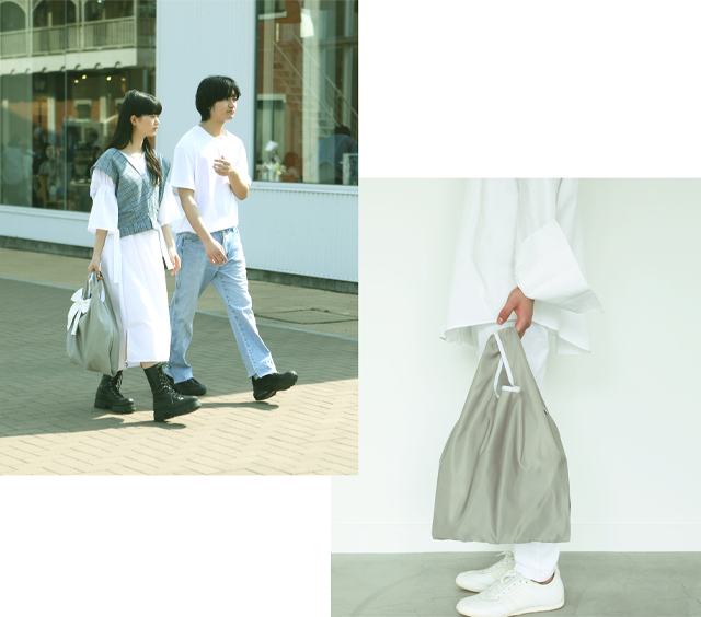 RECYLON ECO BAG Bを持った男性とカップル